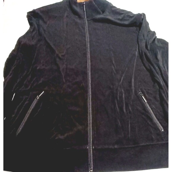 Chico's Travelers Black Full Zip-up Jacket With Zipper Pockets Size Large - Picture 4 of 9